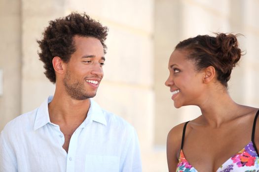 portrait of a couple outdoors