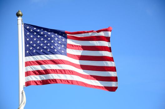 Flag of U.S.A. blowing in the wind