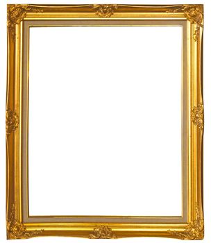 Yellow metal frame on a white background.