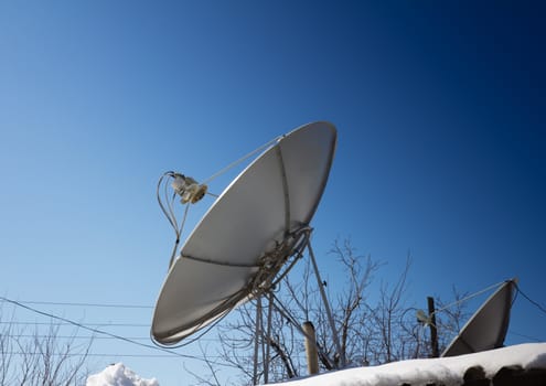 satellite dish on the roof