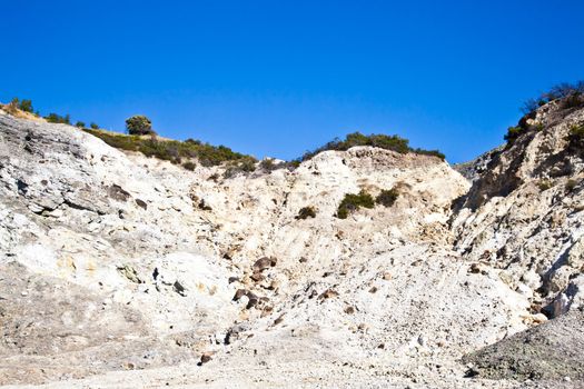 Pozzuoli, Italy. Solfatara area, volcanic crater still in activity.