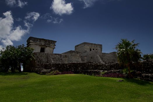Mayan temple in the city of tulum