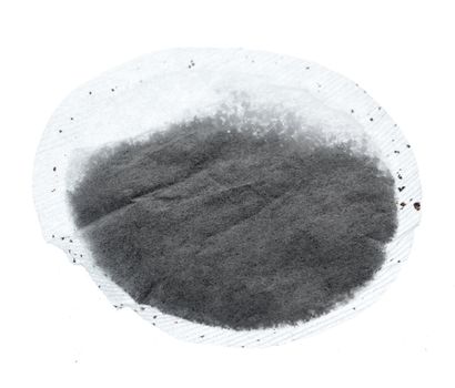 Round preforated tea bags full of english tea