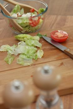 Freshly prepared salad