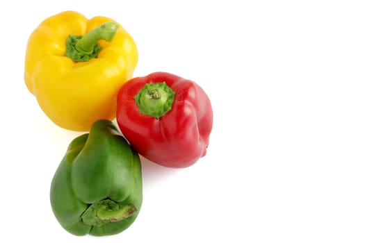 Different colored peppers