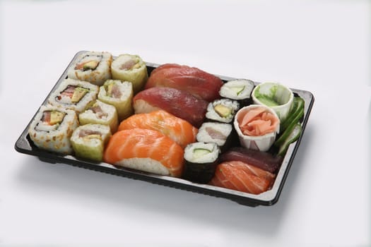 Tray of sushi