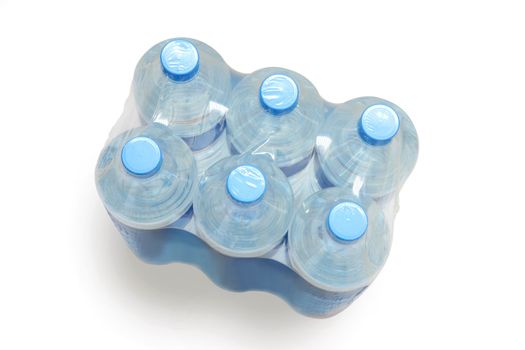 Six pack of mineral water