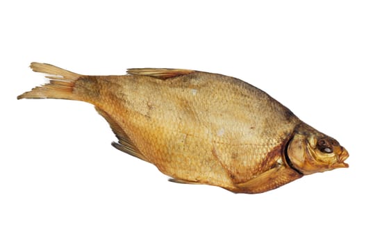 Smoked bream on a white background