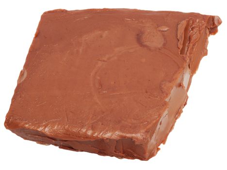 a bit of peanut butter isolated on a white background 