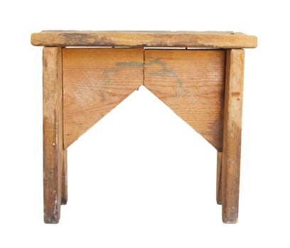 old wooden chair on a white background