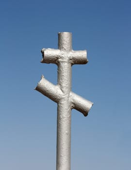 iron cross in the cemetery