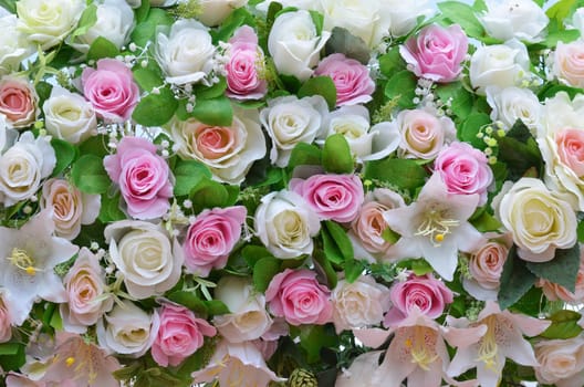 mixed of  plastic artificial  flower  bouquet  .
