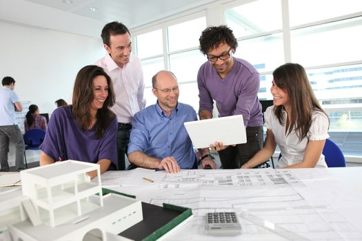 People working in an architect's office