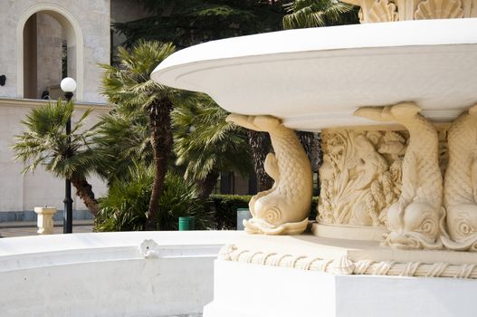 The building of the marine station in Sochi. The architectural monument built 50 years