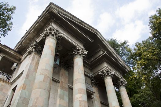 The monument of architecture of the Stalin era. Sanatorium Metalurg. Sochi