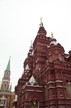 The architectural monument built in Moscow, Russia