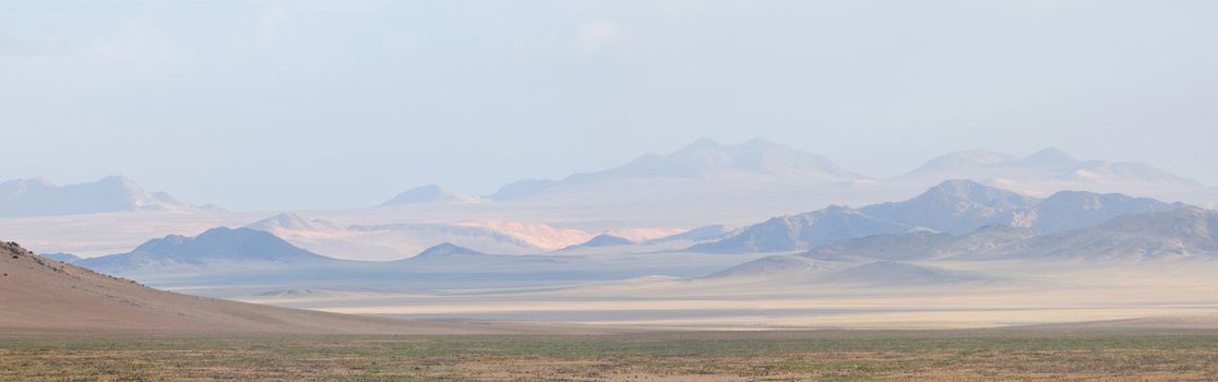 Panorama from four photos of the Namib near Aus, namibia