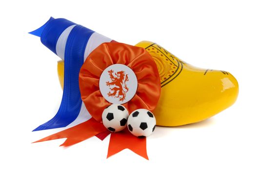 Various attributes as fan fun materials to be used at the Dutch soccer games 