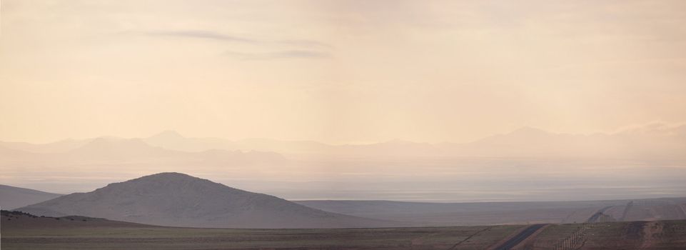 Panorama from three photos of the Namib near Aus, namibia