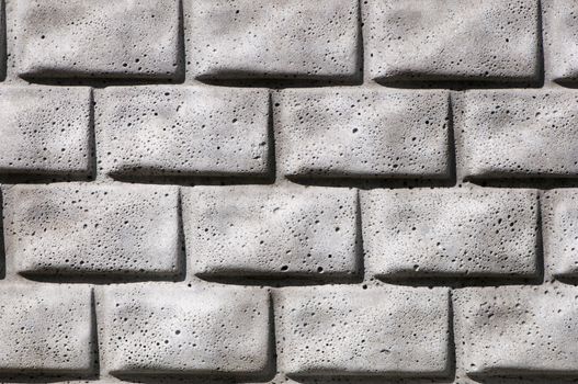 closeup of old, grey brick wall