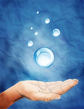 to illustrate hand with spirtiual power.