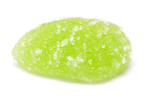 green jelly on white background 