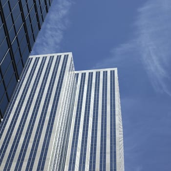 Modern business building with glass windows