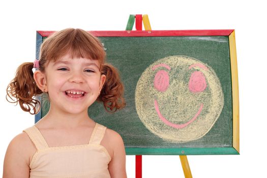 happy little girl with happy smiley