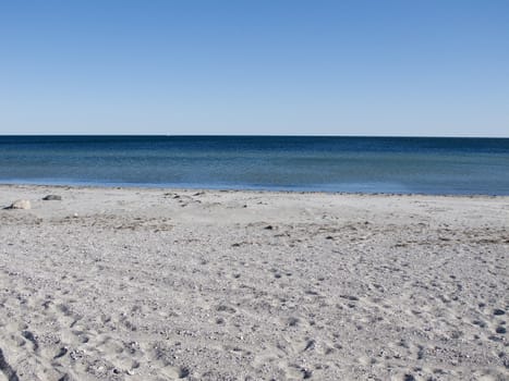 simple beach ocean and sky in denmark