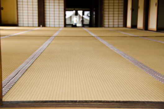 Tatami room at an old temple in Japan