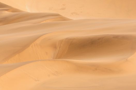 Patterns in the sand of the Namib desert, at Dune 7, Walvisbaai, Namibia