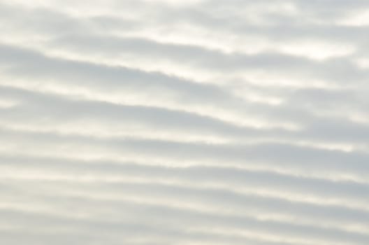 Background structure of a even white cloud pattern on the sky