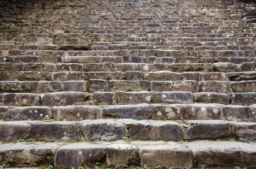 Background pattern of old stairs leading upwards