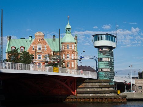 bascule bridge 'Knippelsbro' in Copenhagen, Denmark