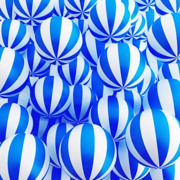 abstract background from bright blue shiny balls