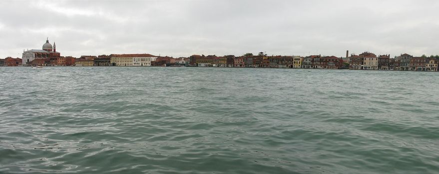 panorama of the cityscape of venice with a lot of water