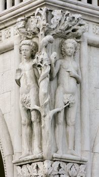 Adam and eve at the doge's palace in venice