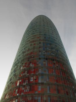 Barcelona, Spain, 2009: Torre agbar famous tourist site