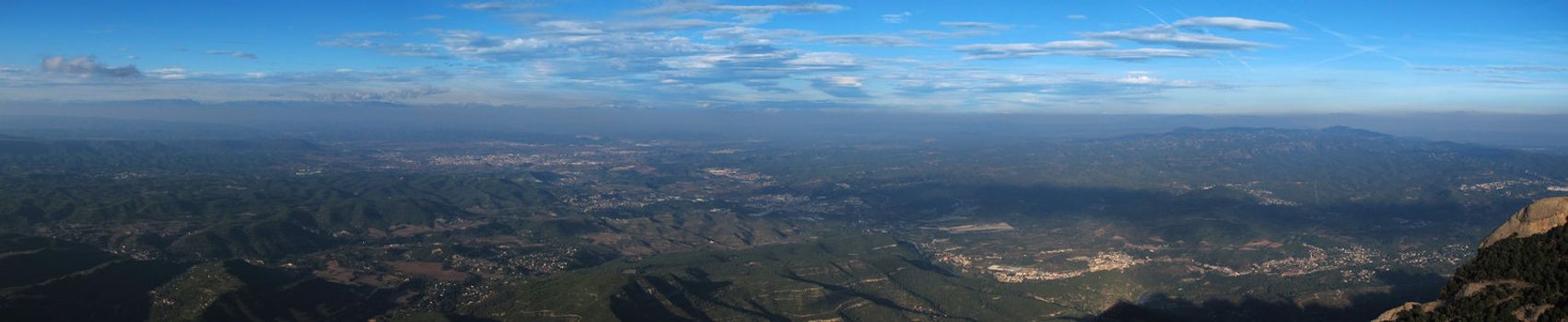 Panorama mountains and hills in Catalonia, Spain