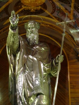 The silver statue of Saint Philip, Zebbug - Malta.