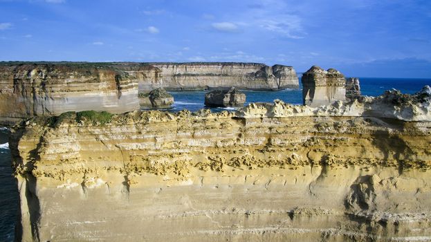 cliffs along the great ocean road in victoria, australia