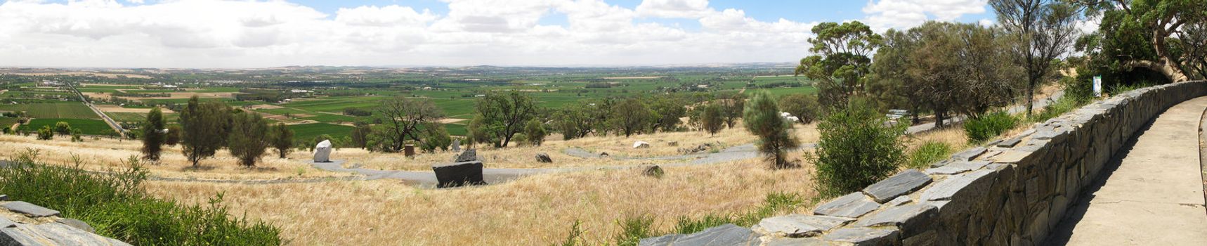 panorama of the beautiful landscape of barossa valley, south australia