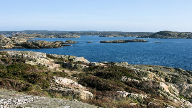 typical swedish landscape around lysekil on the westcoast of sweden