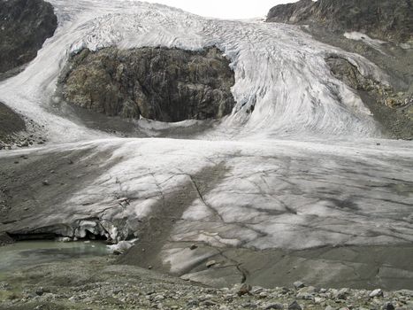 Sulzenauferner glacier in the stubai alps, Austria