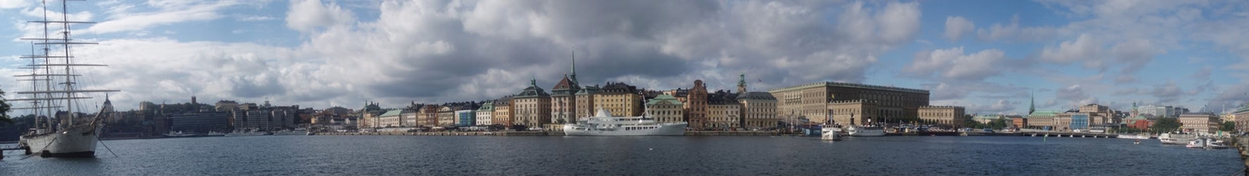 panorama of the city center of Stockholm, Sweden