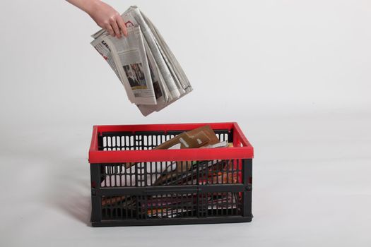 Recycling newspapers