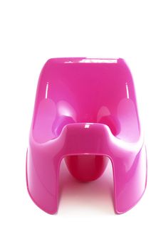 Pink plastic potty