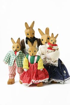 Family of toy rabbits