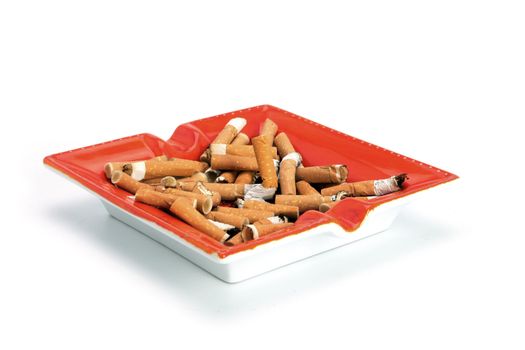 Cigarette butts in an ashtray