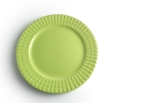 Green dinner plate